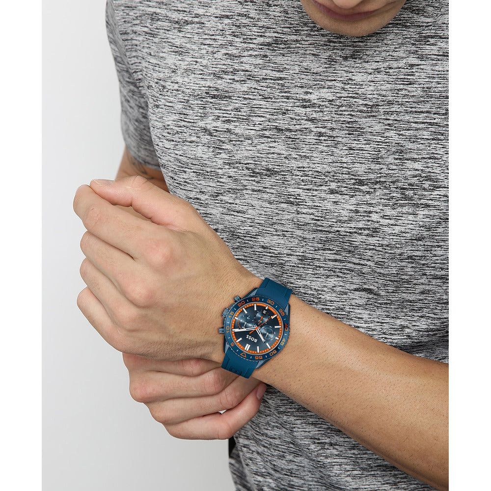 Men Runner Blue 44mm Watch