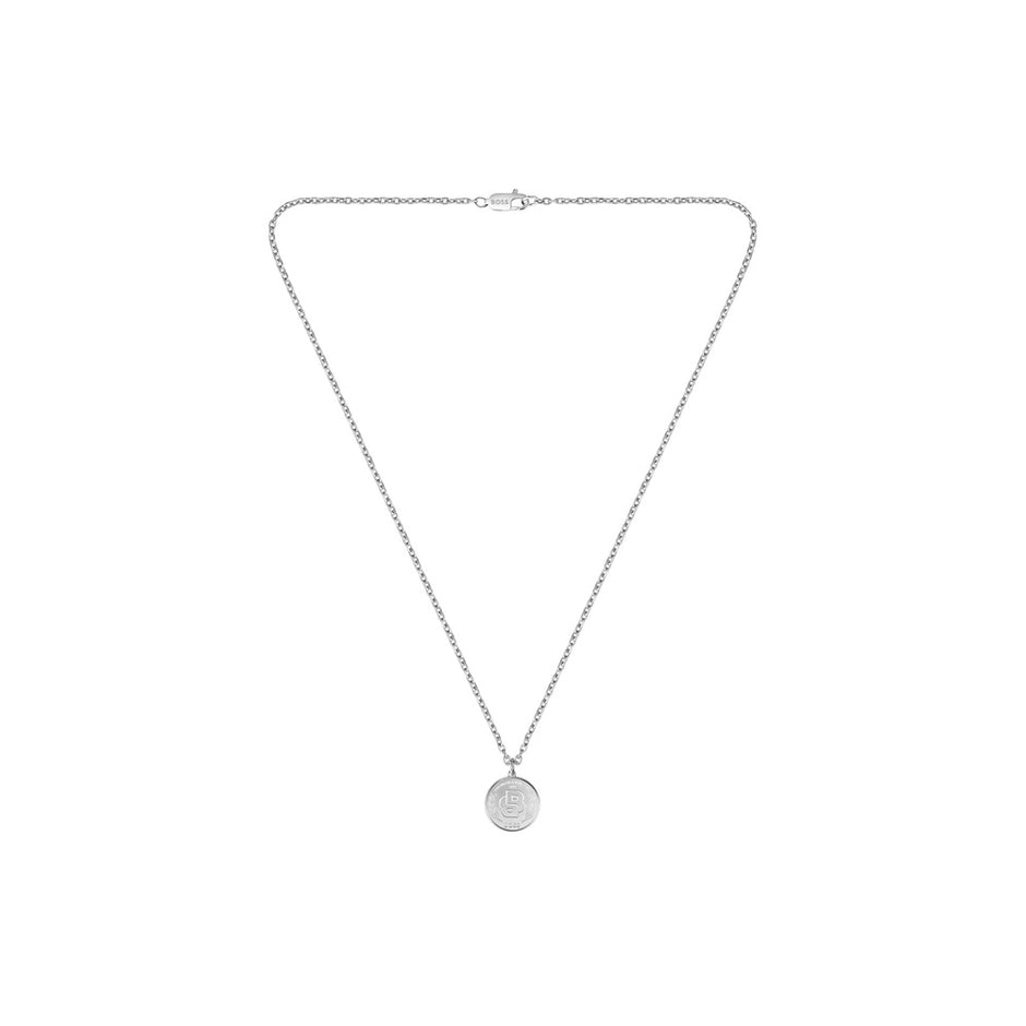 Men Double B Coin Necklace