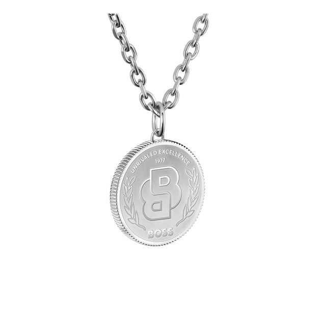 Men Double B Coin Necklace