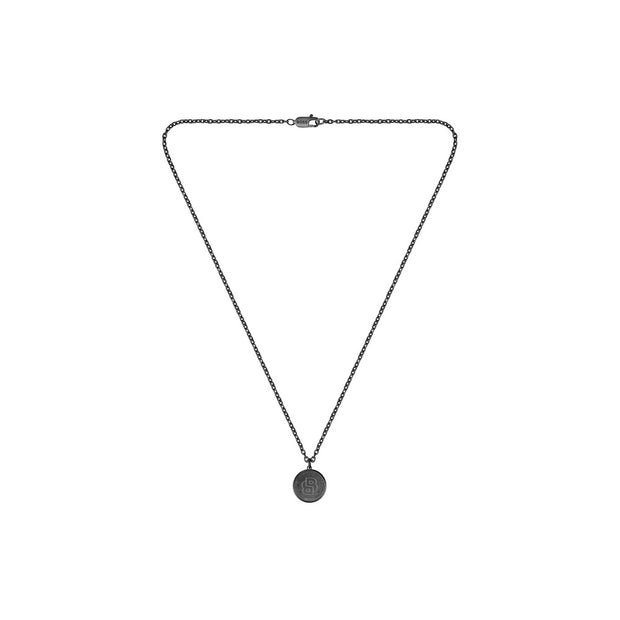Men Double B Coin Necklace