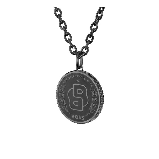 Men Double B Coin Necklace