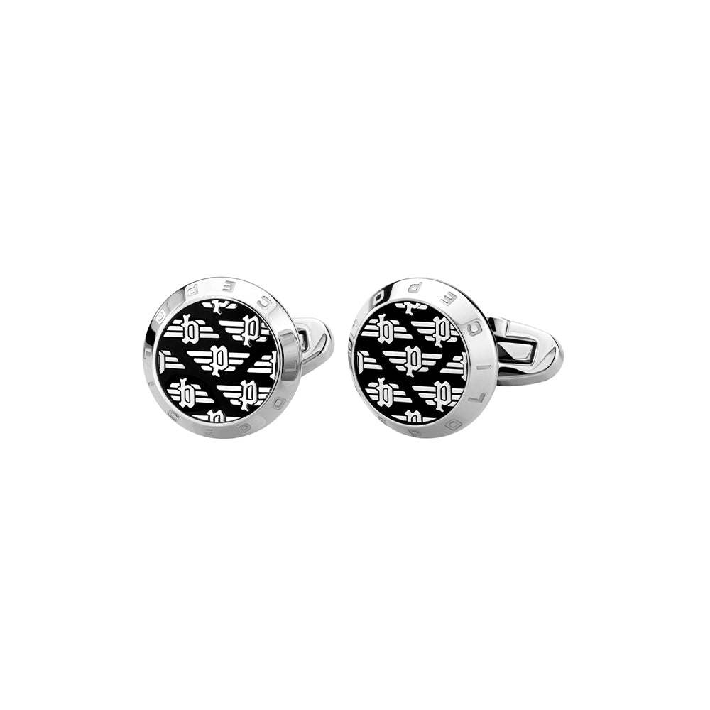 Police Men Stainless Steel Silver Cufflinks