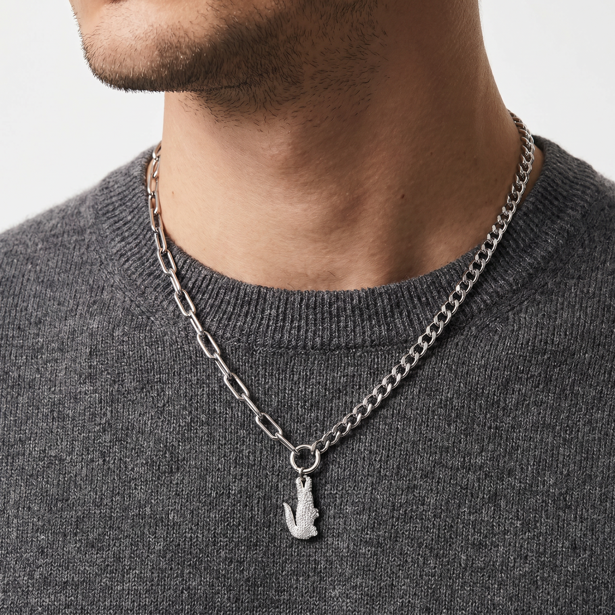 Men Crocodile Necklace