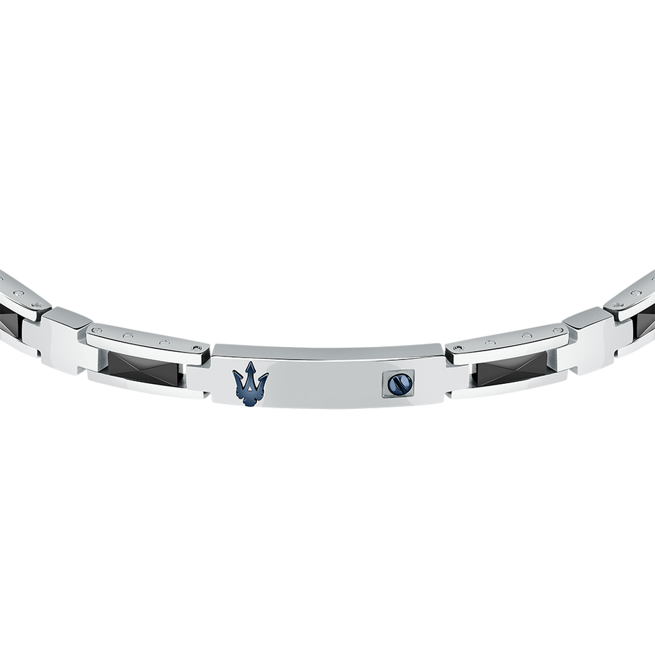 Men Ceramic Silver Bracelet