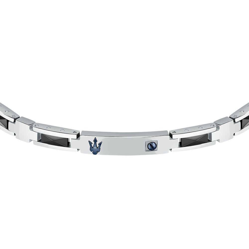 Men Ceramic Silver Bracelet