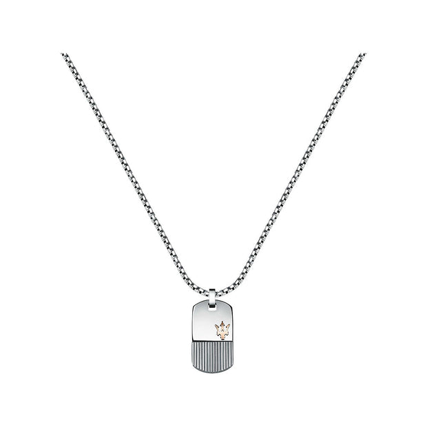 Men Maserati Silver Necklace