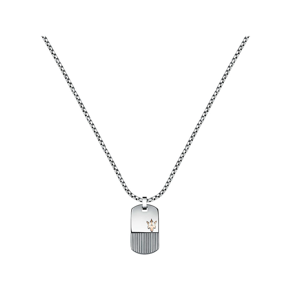 Men Maserati Silver Necklace