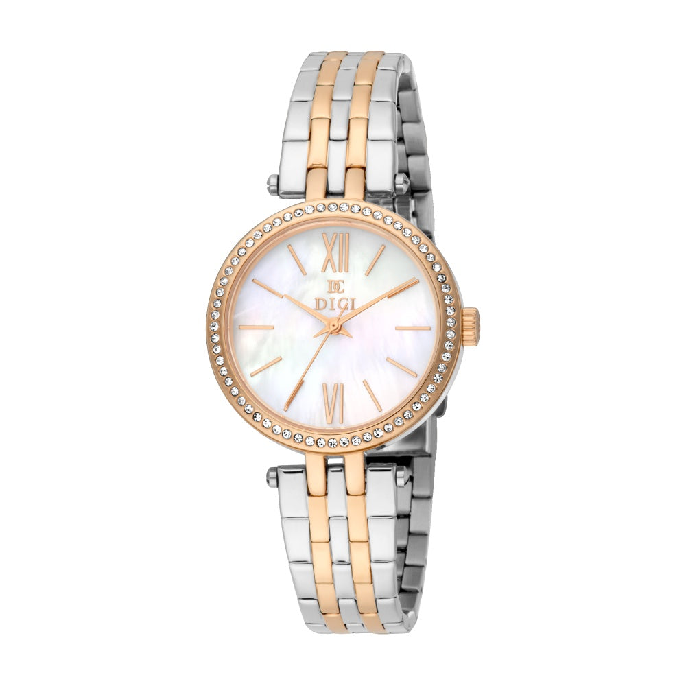 Women Fiorella Silver/Rose Gold 30mm Watch