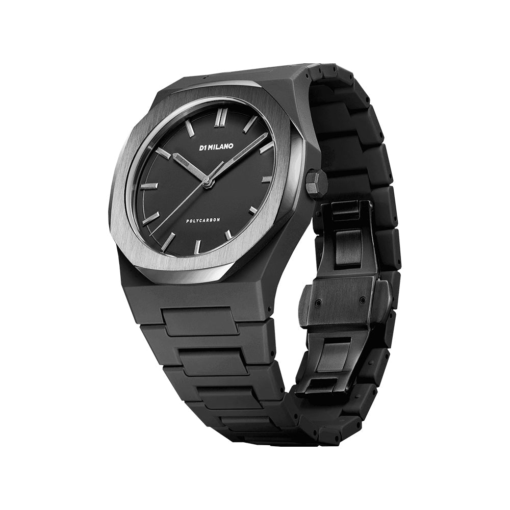 Men Polycarbon Black 41mm Watch