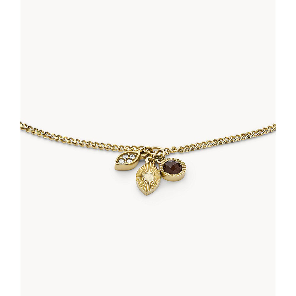 Women Smoky Quartz Chain Gold Bracelet
