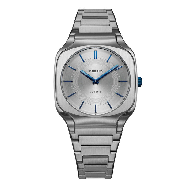 Unisex Square Silver Watch