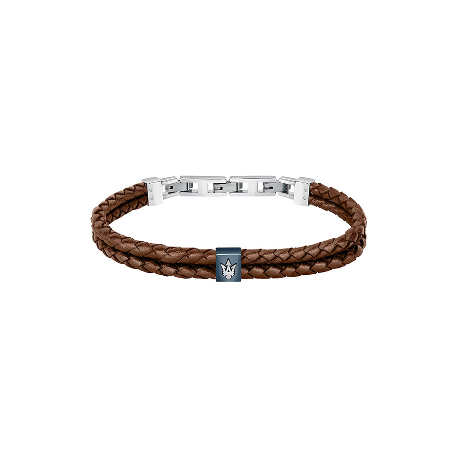 Men Brown Braided Bracelet