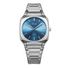 Unisex Square Silver 37mm Watch