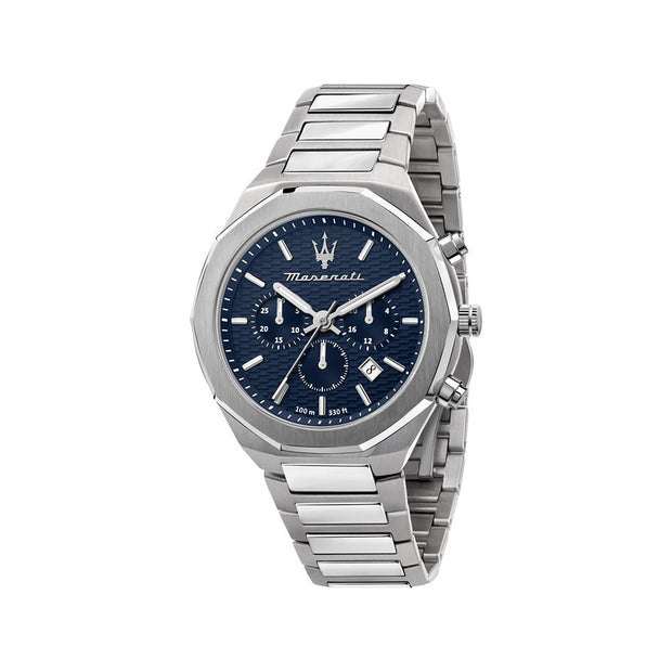 Men Stile Silver 45mm Watch