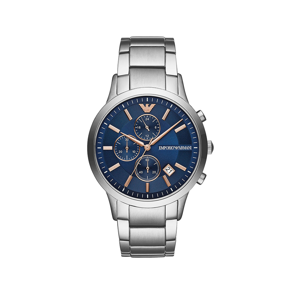 Men Renato Silver 43mm Watch