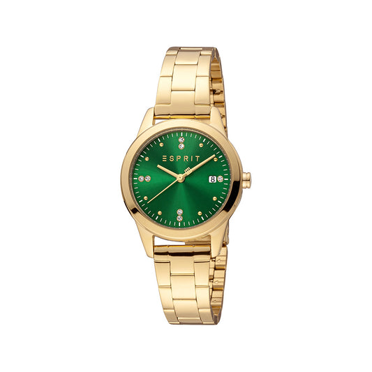 Wind Dot Women Green Stainless Steel Watch