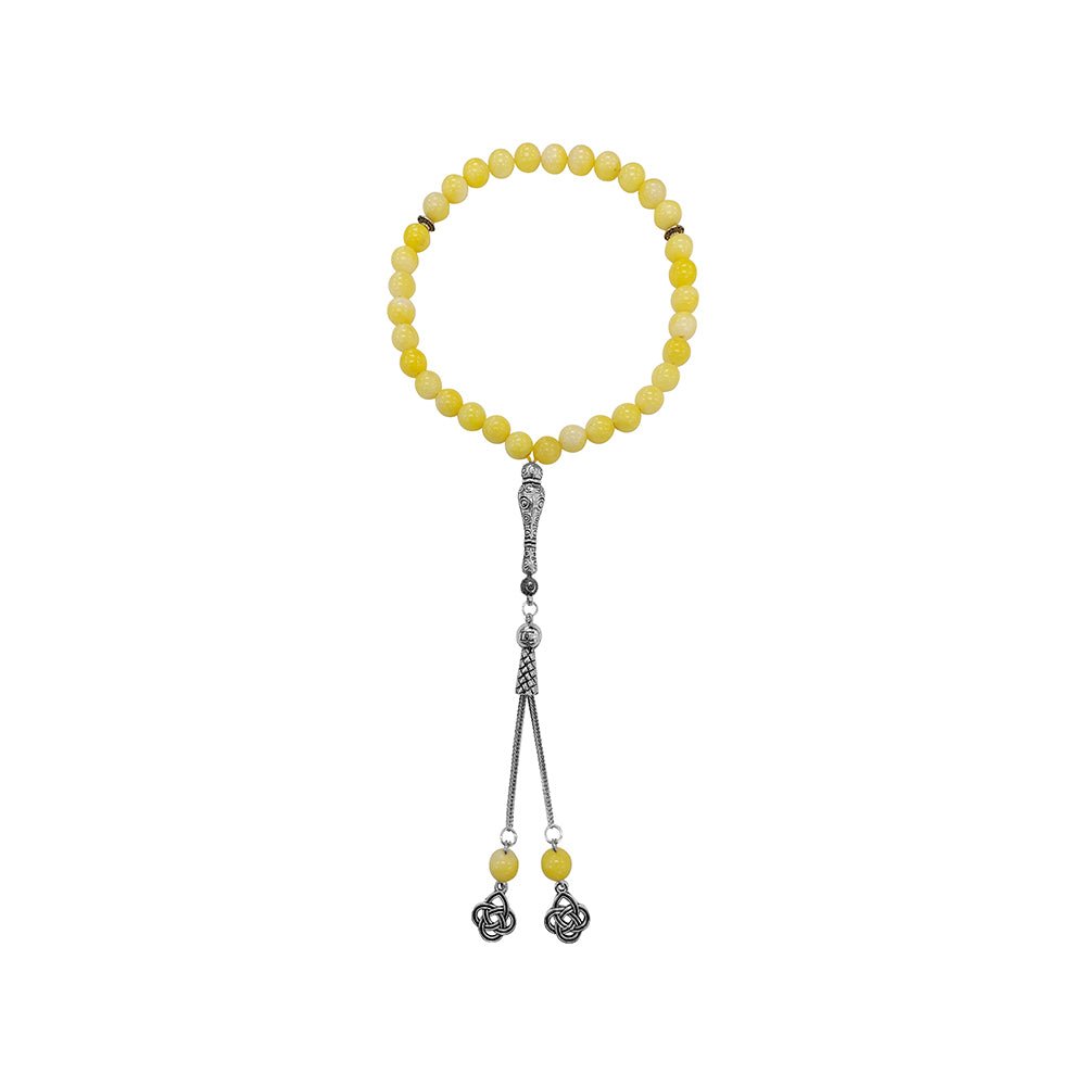 Dici Unisex Silver/Yellow Prayer Beads