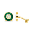 Men Gold / Green Cufflinks