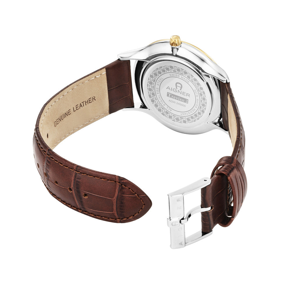 Treviso 2 Men 42mm Leather Brown Strap Watch