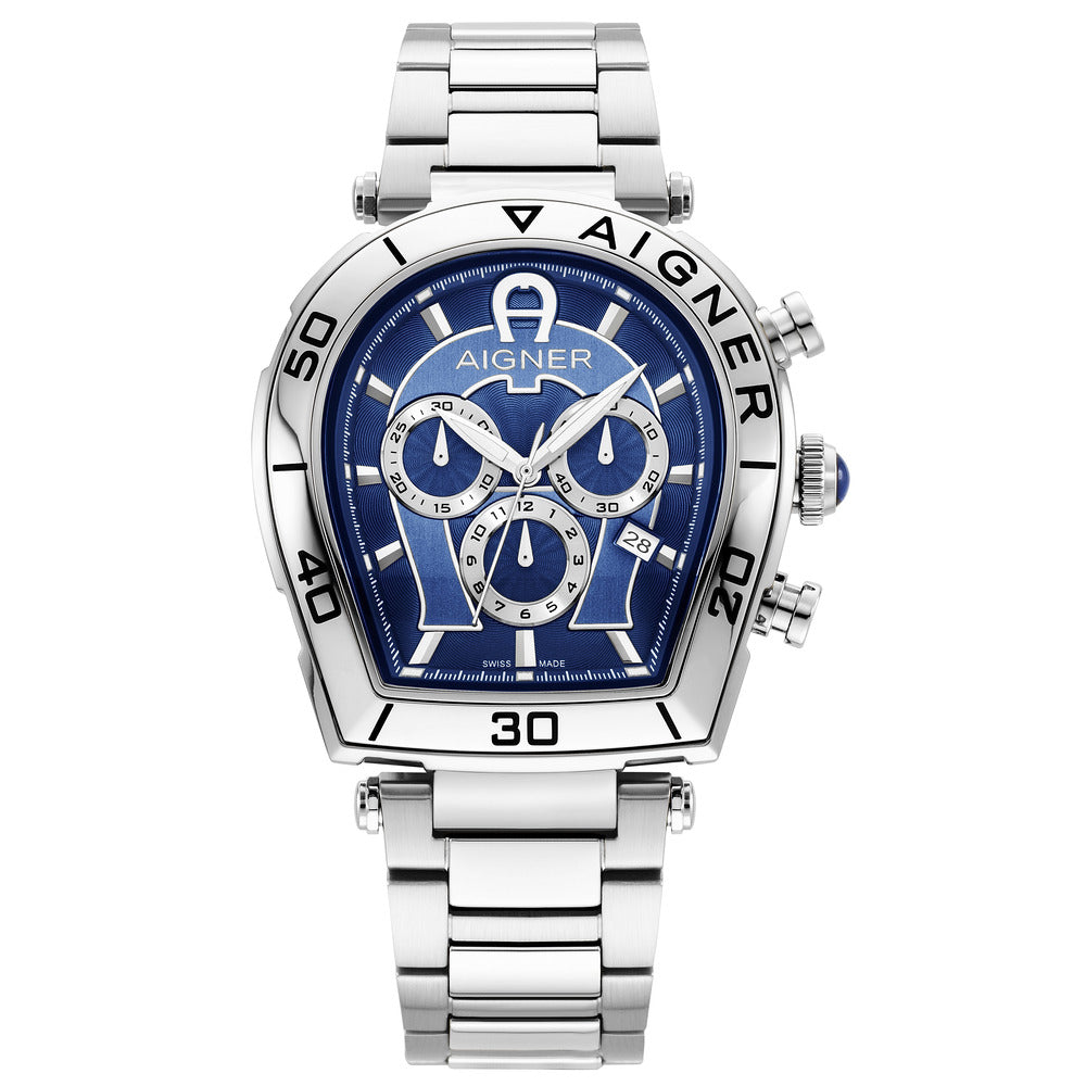 Men Trapani Chrono Silver 48mm Watch