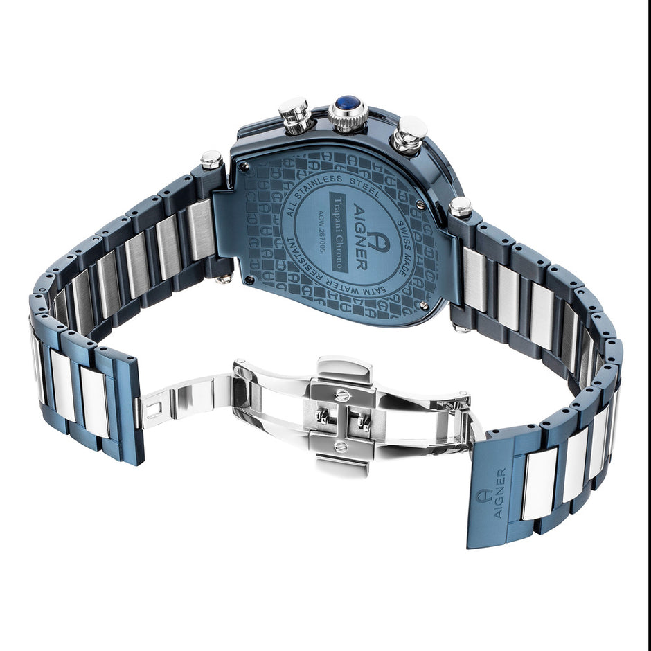 Men Trapani Chrono Blue Watch