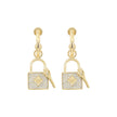 Women Slim Round Blue Earring