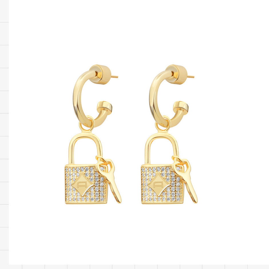 Women Slim Round Blue Earring