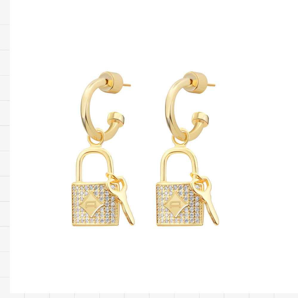 Women Slim Round Blue Earring