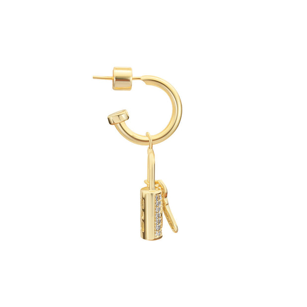 Women Slim Round Blue Earring