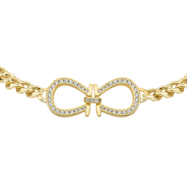 Women Solitaire Crystal Gold Bracelet