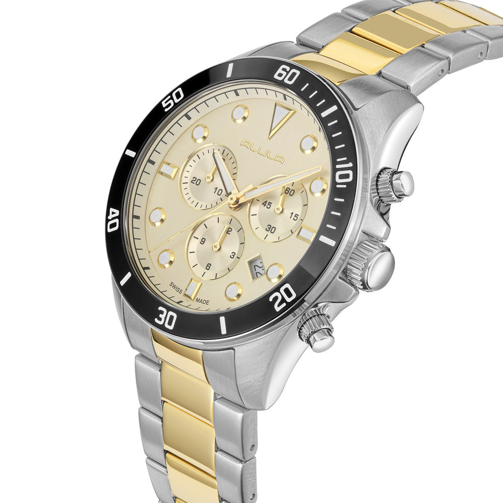 Men Gold Stainless Steel 42.5mm Watch