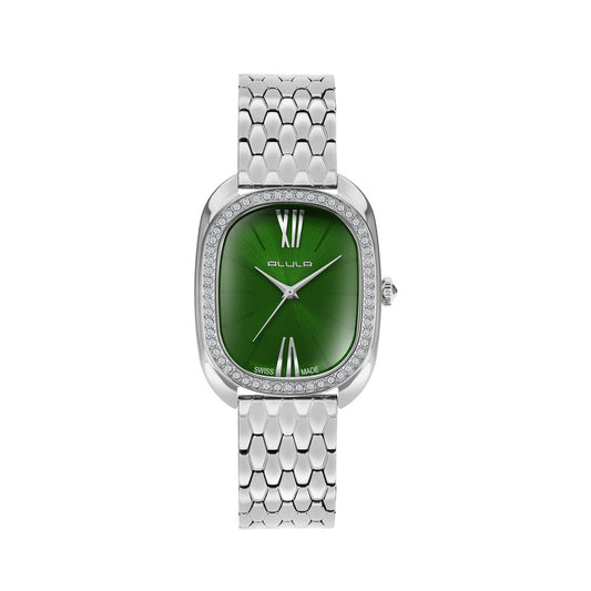 Women Green Stainless Steel 28mm Watch