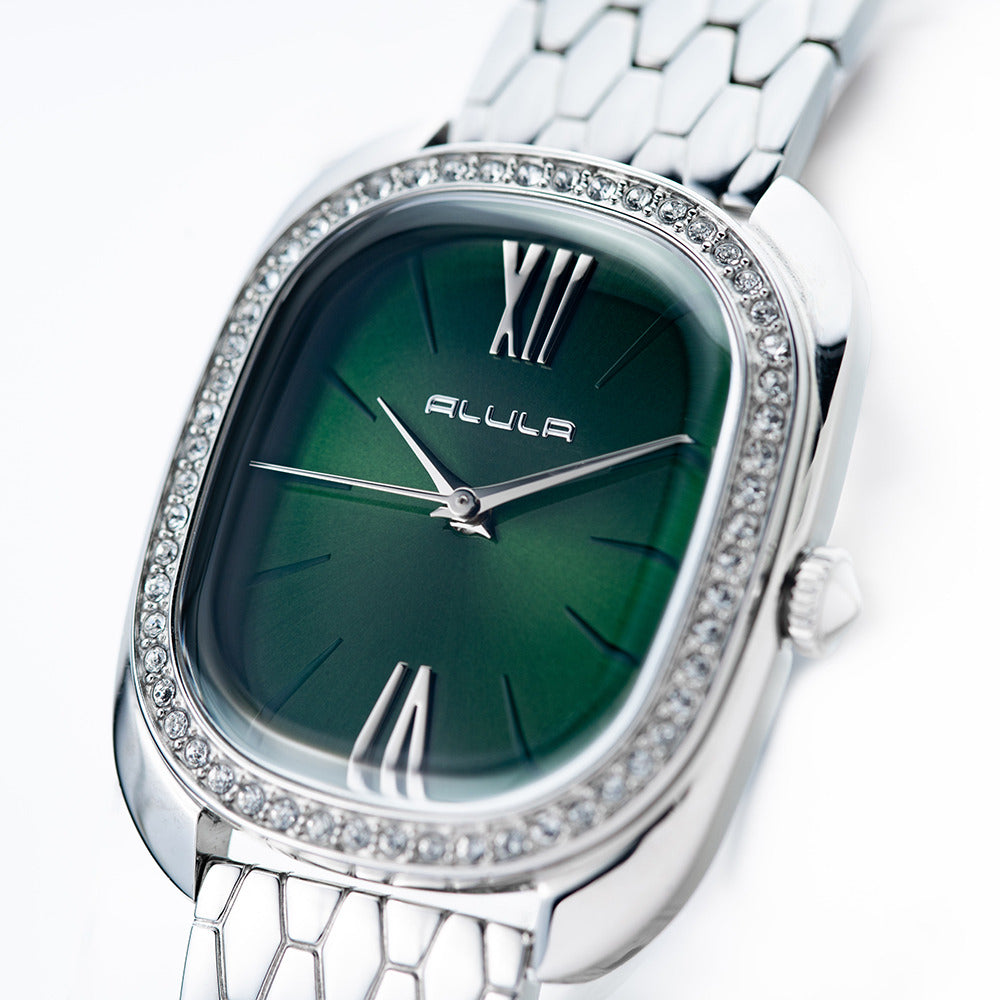 Women Green Stainless Steel 28mm Watch