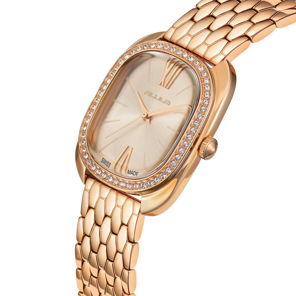 Women Rosegold Stainless Steel 28mm Watch