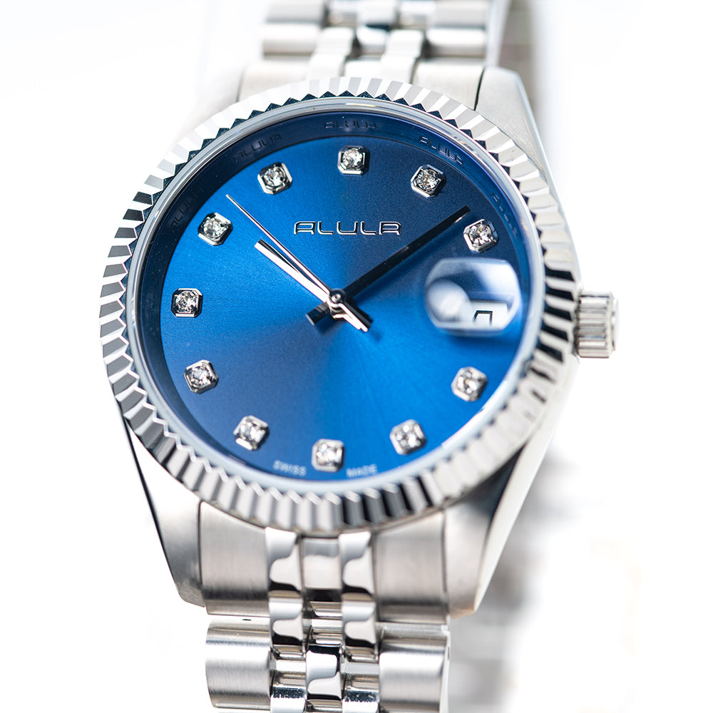 Women Blue Stainless Steel 32mm Watch