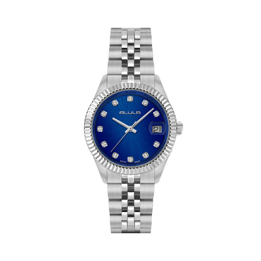 Women Blue Stainless Steel 32mm Watch