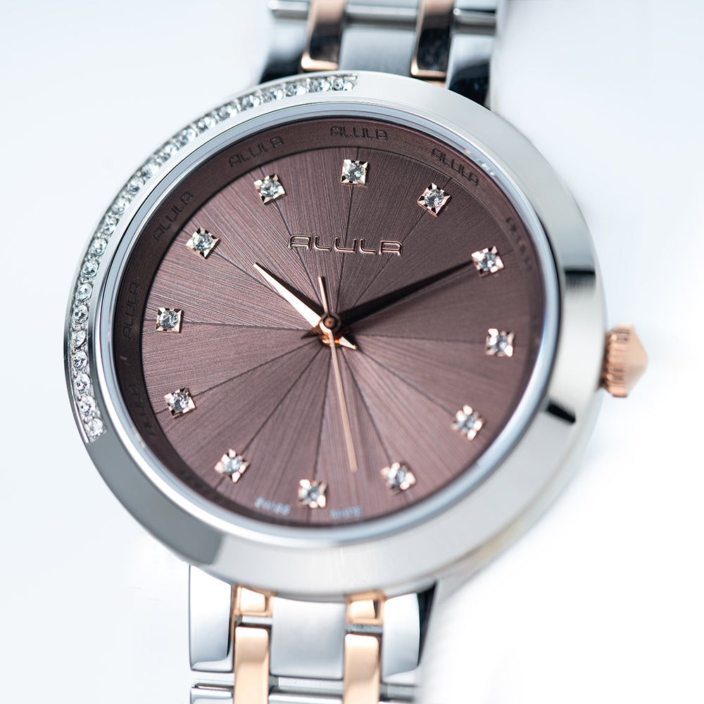 Women Brown Stainless Steel 33mm Watch