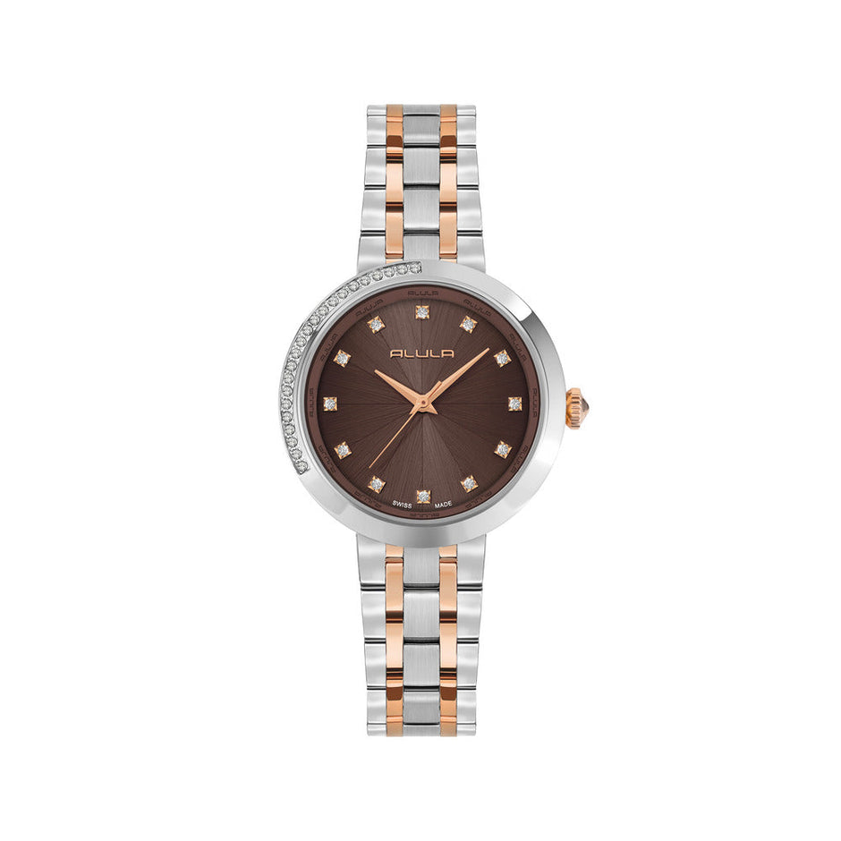 Women Brown Stainless Steel 33mm Watch