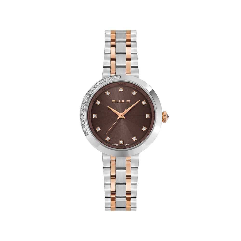 Women Brown Stainless Steel 33mm Watch