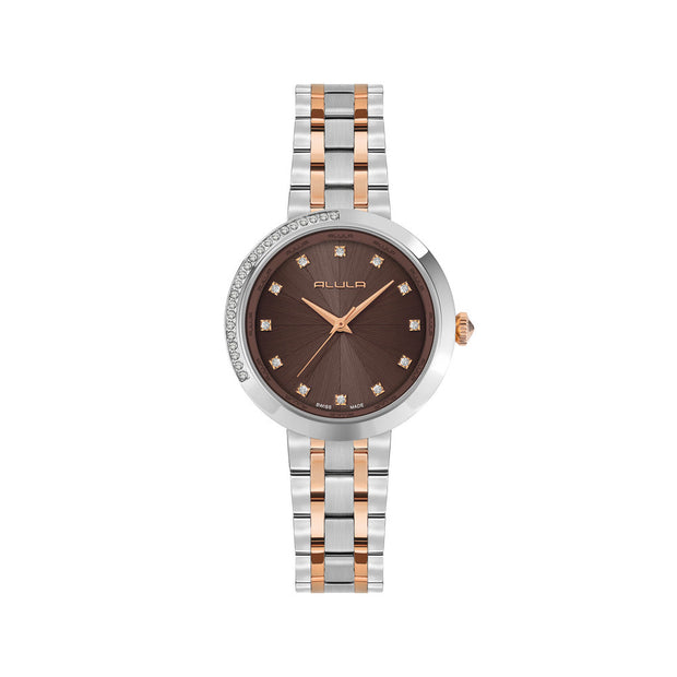 Women Brown Stainless Steel 33mm Watch