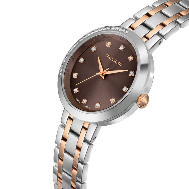 Women Brown Stainless Steel 33mm Watch