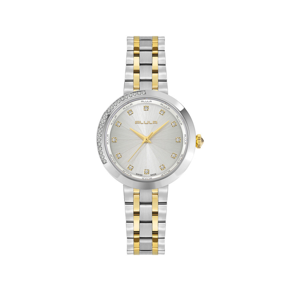 Women Silver Stainless Steel 33mm Watch