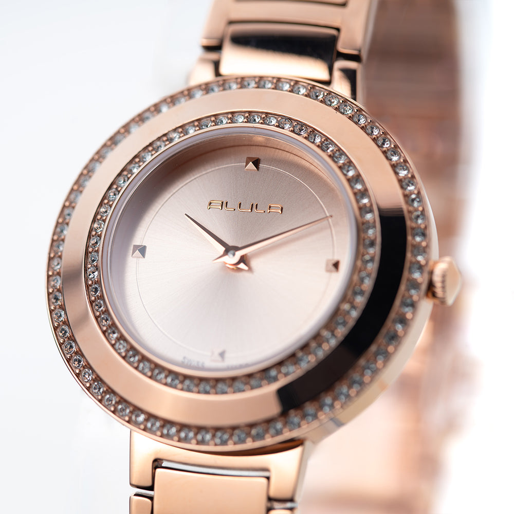 Women Rosegold Stainless Steel 33.5mm Watch