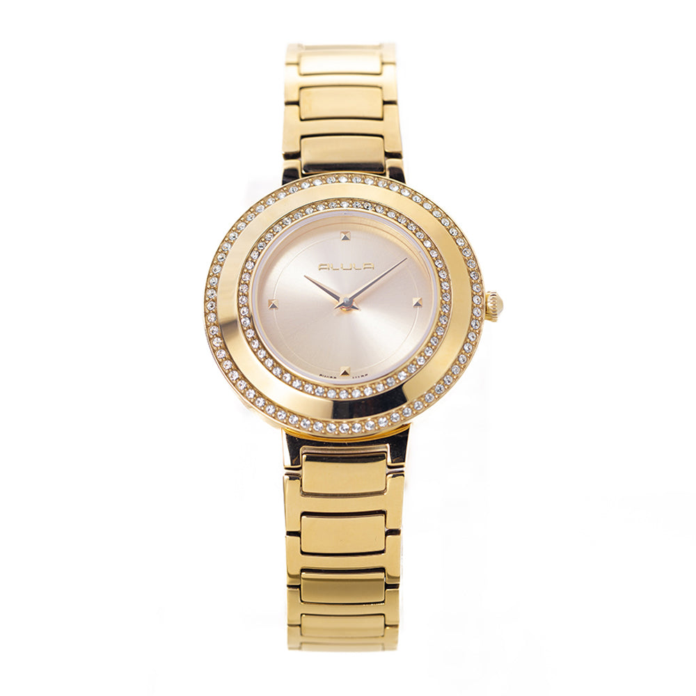 Women Gold Stainless Steel 33.5mm Watch