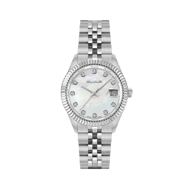 Women White Silver Watch
