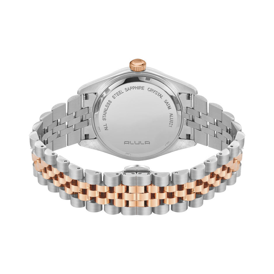 Women Brown 32mm Sillver/Rose Gold Watch