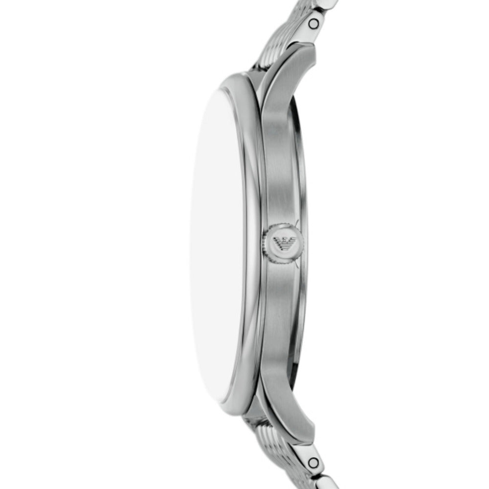 Men Minimalist Silver Watch