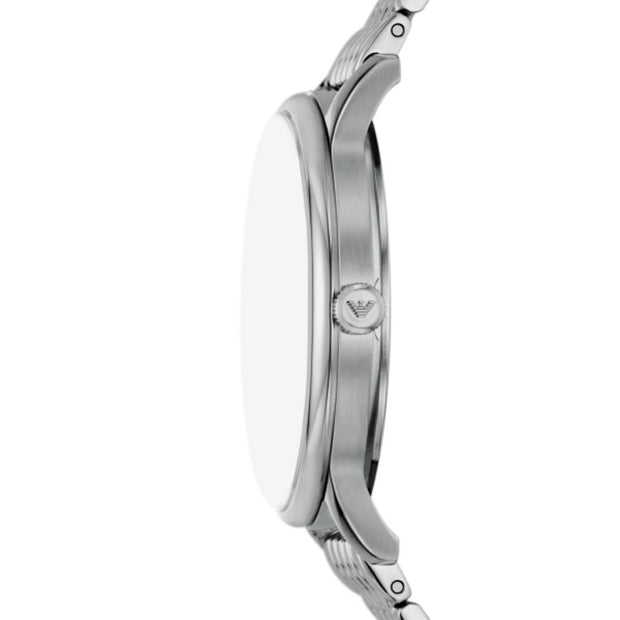 Men Minimalist Silver Watch