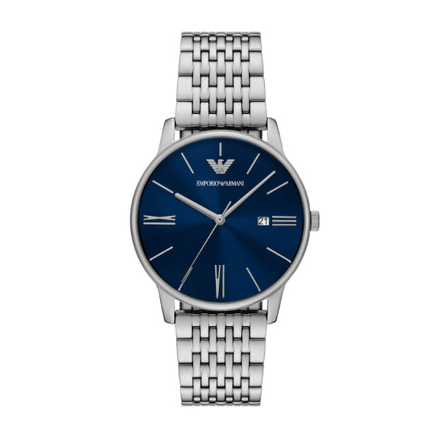 Men Minimalist Silver Watch