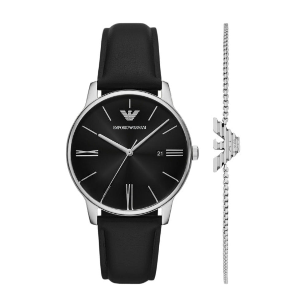 Men Minimalist Black 39mm Watch